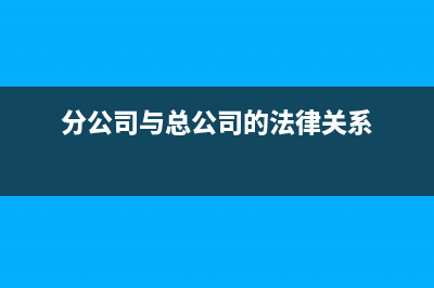 分公司与总公司合并会计分录(分公司与总公司的法律关系)