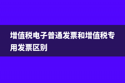 增值税电子普通发票如何开清单(增值税电子普通发票和增值税专用发票区别)