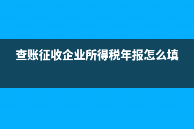 查账征收企业所得税税率是多少(查账征收企业所得税年报怎么填)