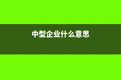 什么叫中型企业(中型企业什么意思)