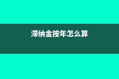 去年的滞纳金计入什么科目(滞纳金按年怎么算)