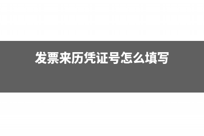 发票来历凭证号码怎么看(发票来历凭证号怎么填写)