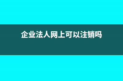 企业法人网上自行报税的步骤(企业法人网上可以注销吗)