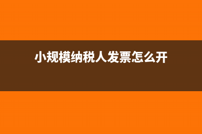 小规模纳税人发票专用章税号应该是什么(小规模纳税人发票怎么开)