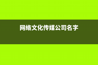 网络文化传媒公司税种及税率是什么(网络文化传媒公司名字)