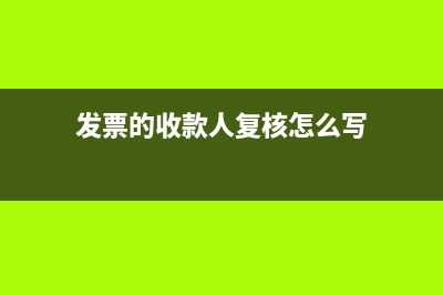 发票的收款人复核人可以不填吗(发票的收款人复核怎么写)