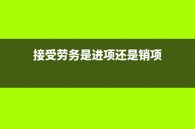 接受劳务包括哪些内容(接受劳务是进项还是销项)