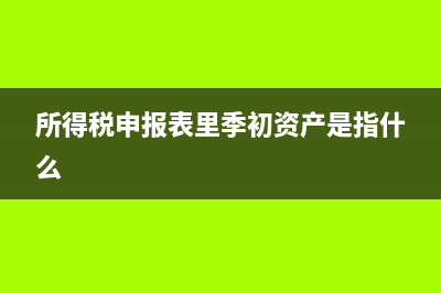 所得税申报表里的减免所得税额是怎么计算的(所得税申报表里季初资产是指什么)