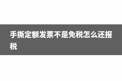 手撕定额发票不同行业之间一样吗(手撕定额发票不是免税怎么还报税)