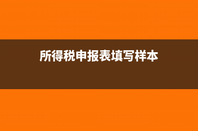 所得税申报表什么经济性质(所得税申报表填写样本)