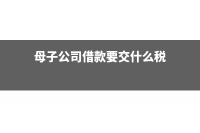 母子公司借款要开利息发票吗(母子公司借款要交什么税)