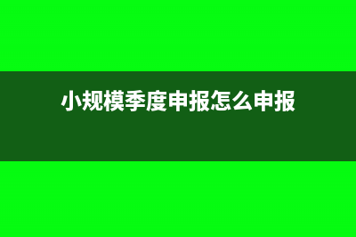 小规模季度申报需要每月结转损益吗(小规模季度申报怎么申报)
