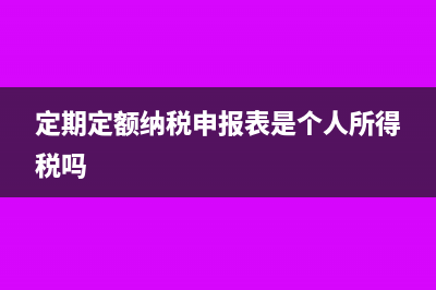 定期定额纳税申报表怎么填?(定期定额纳税申报表是个人所得税吗)