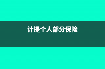 计提个人部分养老保险会计分录(计提个人部分保险)