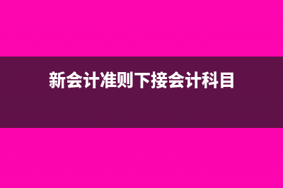 新会计准则下接受捐赠的会计如何处理？(新会计准则下接会计科目)