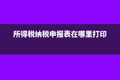 所得税纳税申报表更正申报(所得税纳税申报表在哪里打印)