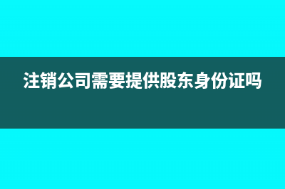 注销公司需要提交什么资料(注销公司需要提供股东身份证吗)