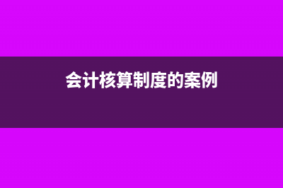 会计核算制度包括哪些内容(会计核算制度包括哪些准则)