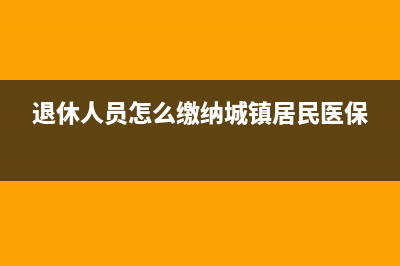 退休人员怎么缴纳个人所得税(退休人员怎么缴纳城镇居民医保)
