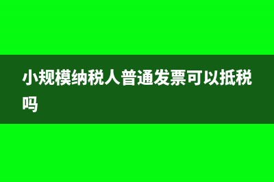 小规模纳税人普票退货能退税吗？(小规模纳税人普通发票可以抵税吗)