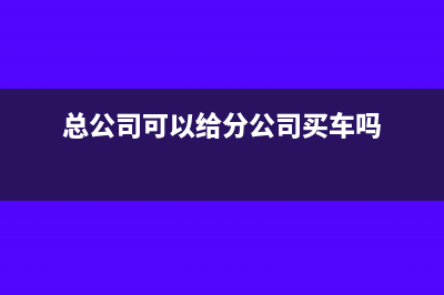 总公司可以给分公司开具发票吗?(总公司可以给分公司买车吗)