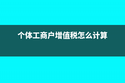 个体工商户增值税专用发票怎么开？(个体工商户增值税怎么计算)
