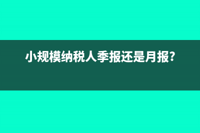 小规模纳税人季度超过9万如何纳税合适?(小规模纳税人季报还是月报?)
