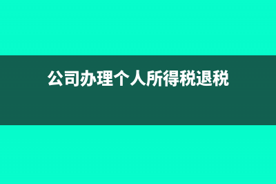 公司办理个人所得税需要什么资料？(公司办理个人所得税退税)