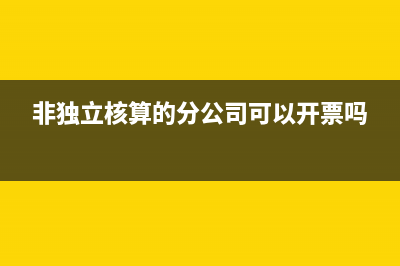 非独立核算的分公司如何缴纳企业所得税?(非独立核算的分公司可以开票吗)