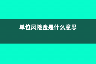 单位收风险金是否要支付利息附会计处理(单位风险金是什么意思)