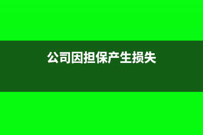 公司因担保所造成的损失是否可以税前扣除计会计处理(公司因担保产生损失)