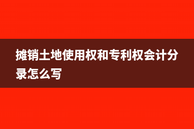 摊销土地使用权会计分录(摊销土地使用权和专利权会计分录怎么写)
