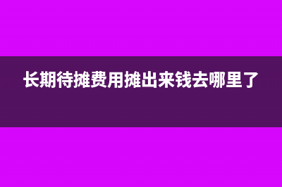 长期待摊的东西报废怎么处理?(长期待摊费用摊出来钱去哪里了)