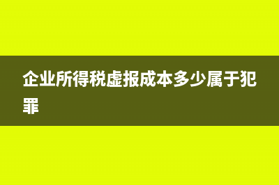 企业所得税虚报亏损如何做账务处理？(企业所得税虚报成本多少属于犯罪)