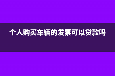 个人购买车辆的费用与上牌照费用账务处理怎么做？(个人购买车辆的发票可以贷款吗)