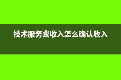技术服务费收入计入收入下哪个明细(技术服务费收入怎么确认收入)