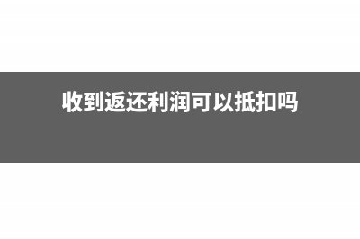 收到返还利润可以开具返利发票吗(收到返还利润可以抵扣吗)