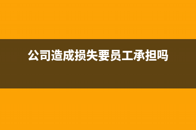 公司原因造成出口退税退了做什么科目冲掉？(公司造成损失要员工承担吗)
