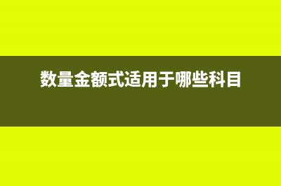 适合数量金额式的会计科目包括什么?(数量金额式适用于哪些科目)