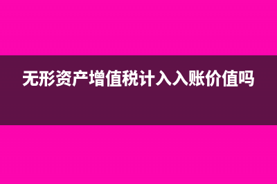 无形资产增值后是如何入账的?(无形资产增值税计入入账价值吗)