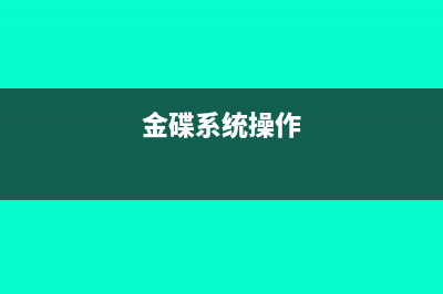 金碟是否可以设置项目核算？(金碟系统操作)