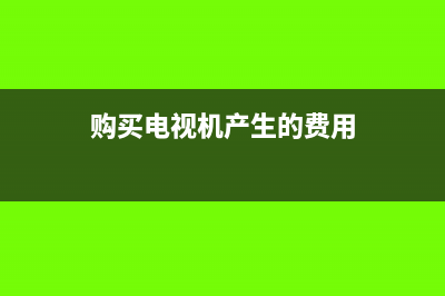 购买电视机产生的费用怎么入账？(购买电视机产生的费用)