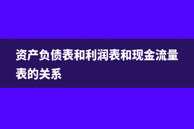 资产负债表和利润表中能算出纳税总额吗?(资产负债表和利润表和现金流量表的关系)