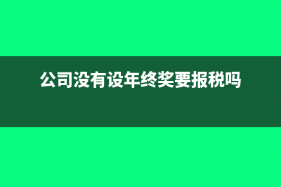 公司没有设年终奖要报税吗