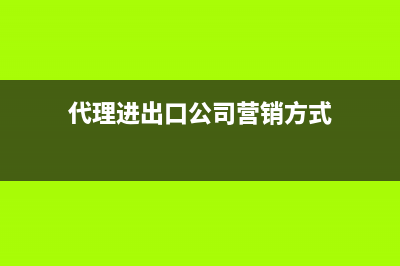代理进出口公司交哪些税？(代理进出口公司营销方式)