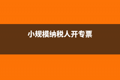 小规模纳税人开增值税专票有哪些手续?(小规模纳税人开专票)