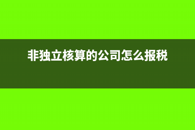 非独立核算的公司能认证进项税发票?(非独立核算的公司怎么报税)