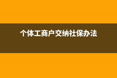 个体工商户交纳个人所得税例题(个体工商户交纳社保办法)