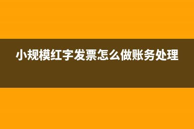 小规模红字发票到哪开？(小规模红字发票怎么做账务处理)