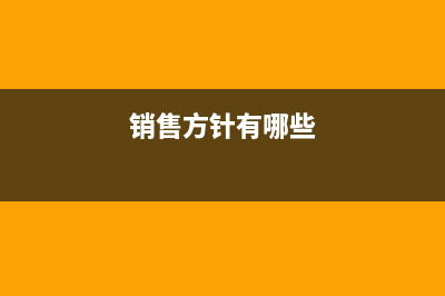 什么是销售方识别码？(销售方针有哪些)